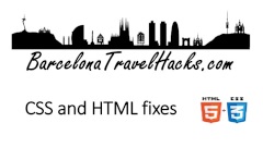 barcelona Travel Hacks html & css plan